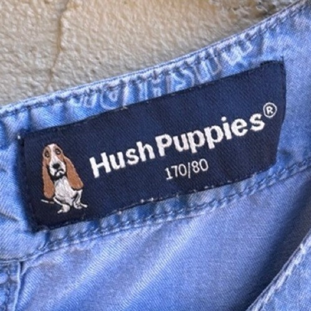 Hush Puppies Camden Dog Logo Print Elastic Waist Pockets Dress MEDIUM Retro - Picture 5 of 10